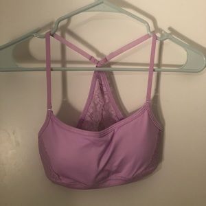 Padded Purple Lace Sports Bra
